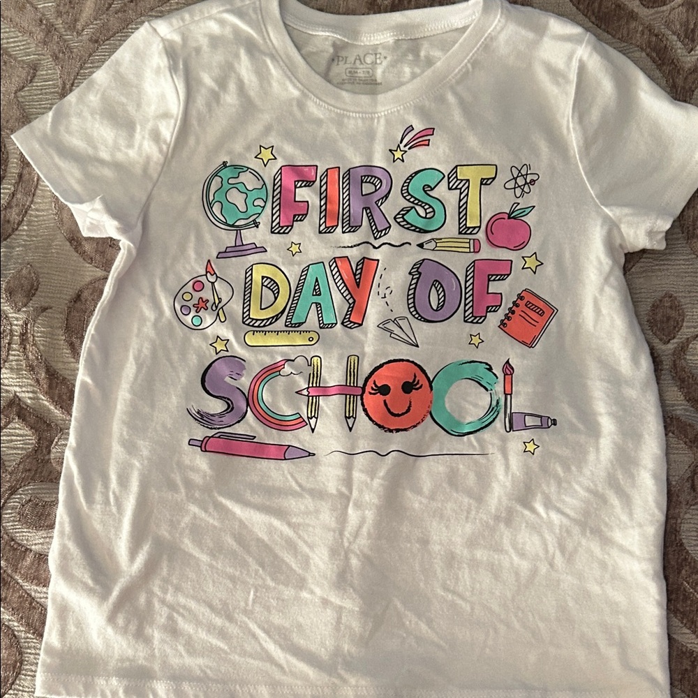 The Children's Place White 'First Day of School' Graphic Tee